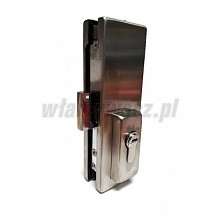 Zamek dolny do drzwi szklanych 8-12mm z ryglem prostym