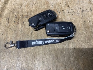 Zniszczona obudowa klucza Volkswagen